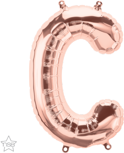 Rose Gold Balloon Letter C PNG