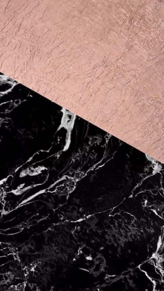 Rosegold Schwarzer Marmor - Verleihen Sie Ihrer Inneneinrichtung Einen Luxuriösen Touch Wallpaper