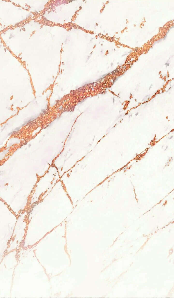 Rose Gold Black Marble Cracks Wallpaper