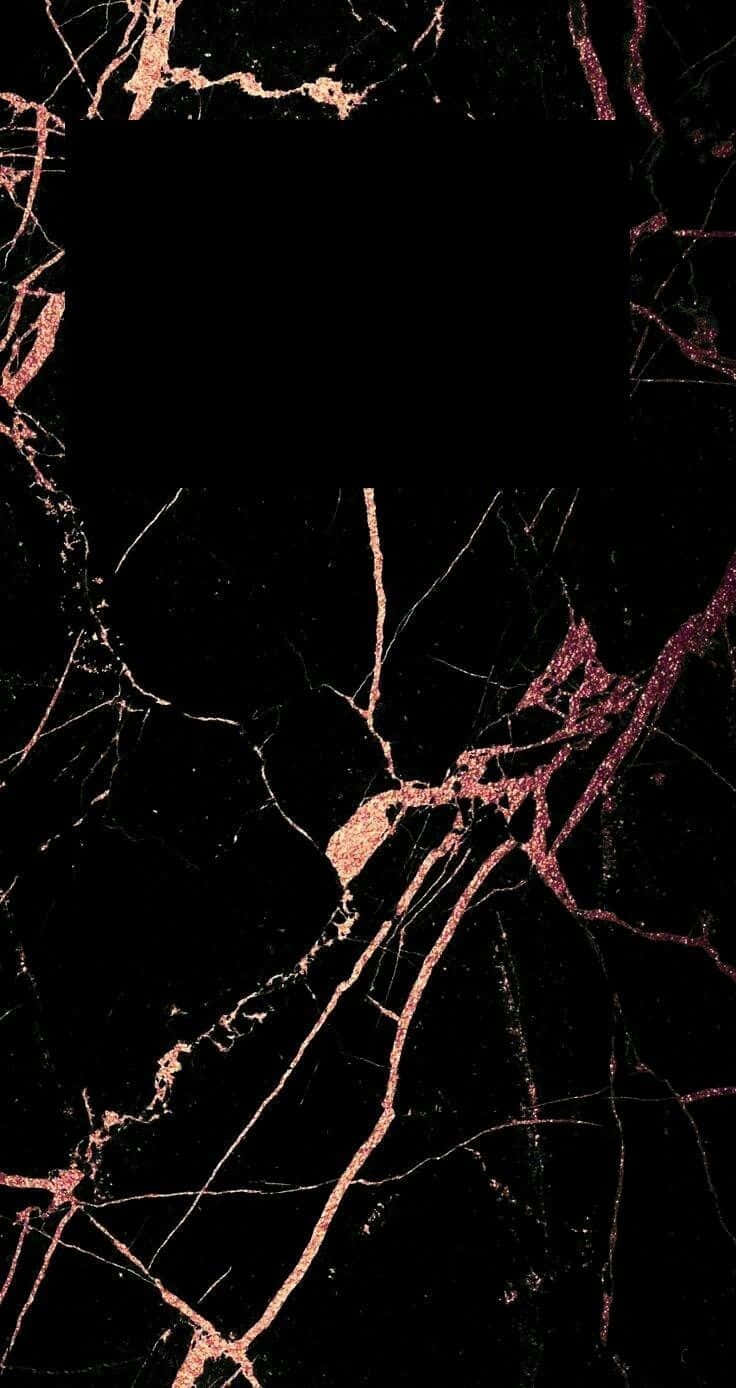 Sophisticated Rose Gold and Black Marble Wallpaper Wallpaper