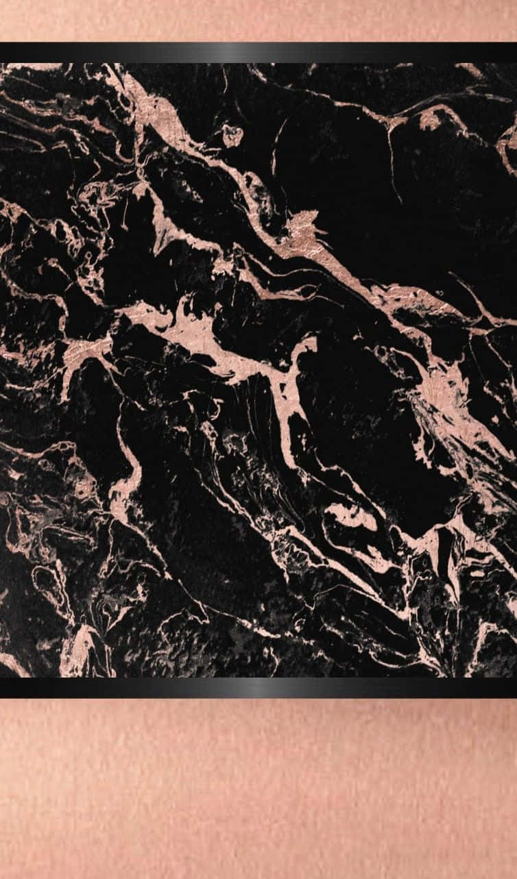 A Black Marble Wall Mounted On A Wall Wallpaper
