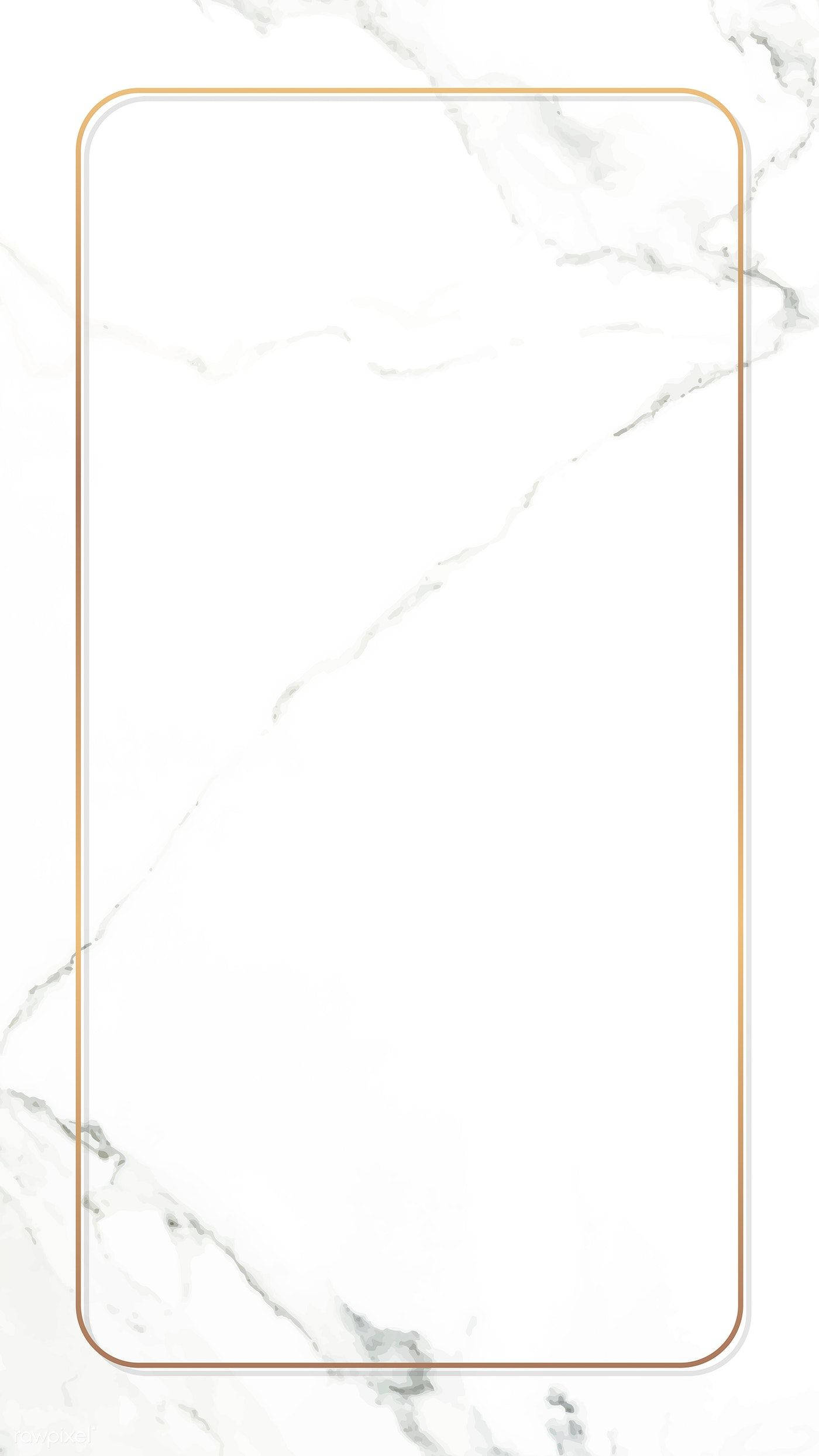 Rose Gold Border Black White Marble Iphone Wallpaper