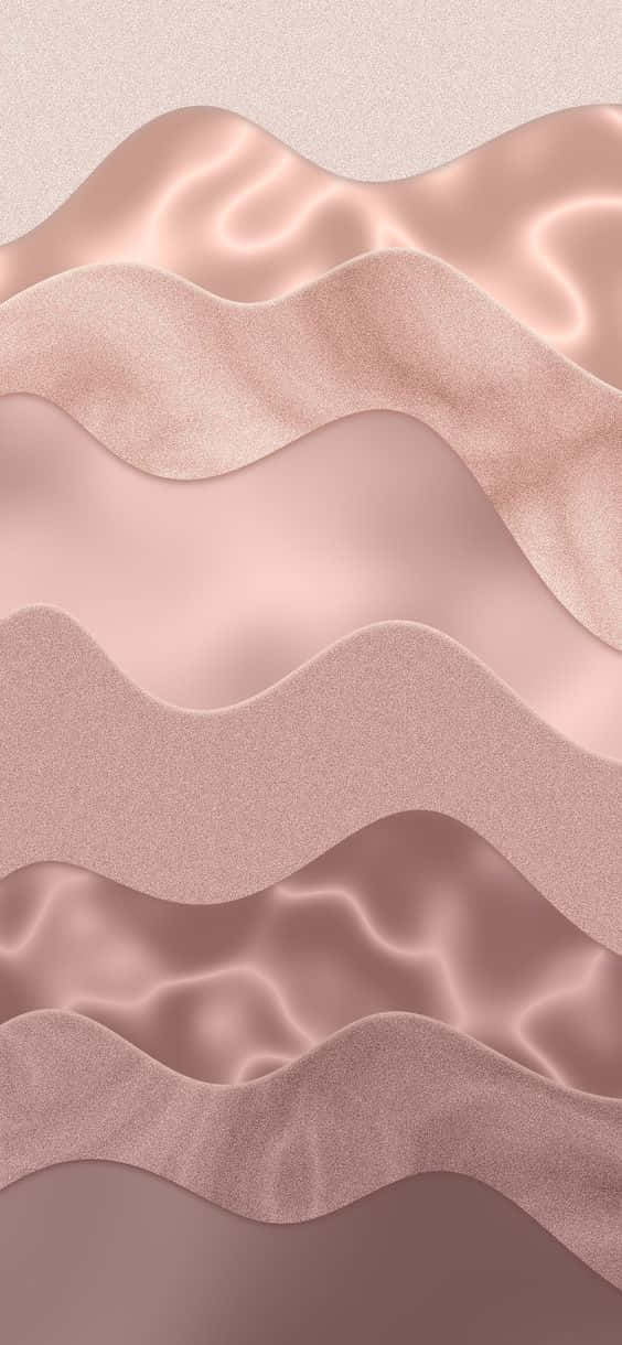 Einrosa Hintergrund Mit Wellen Und Welligen Linien. Wallpaper