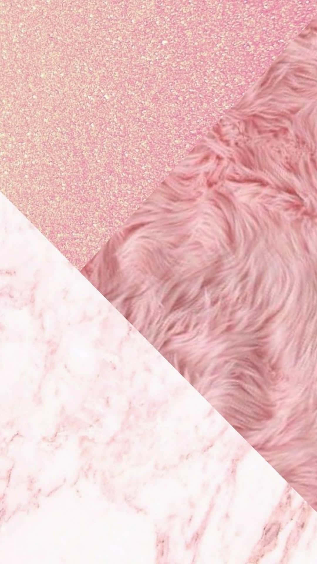 lyserød marmor og lyserød pels tapet Wallpaper