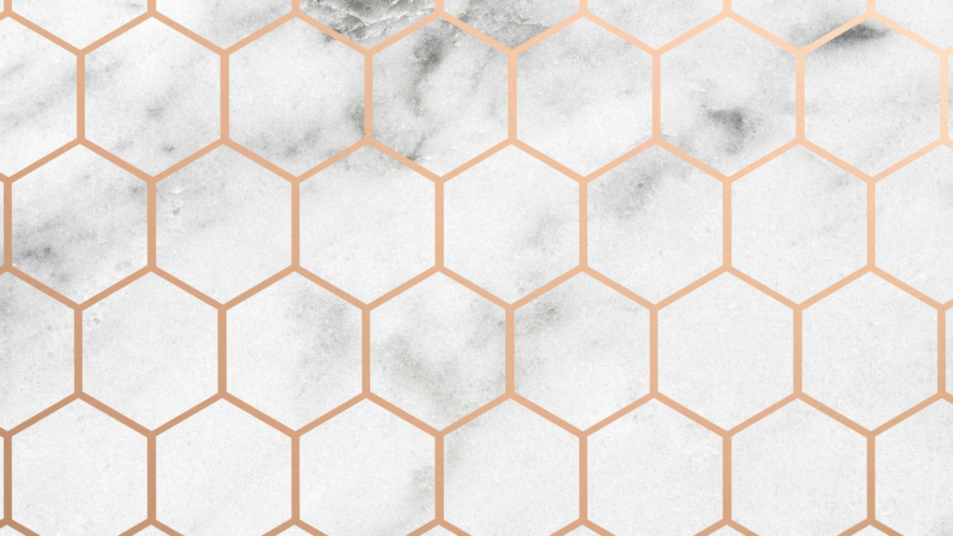 Rose Gold Connected Hexagons