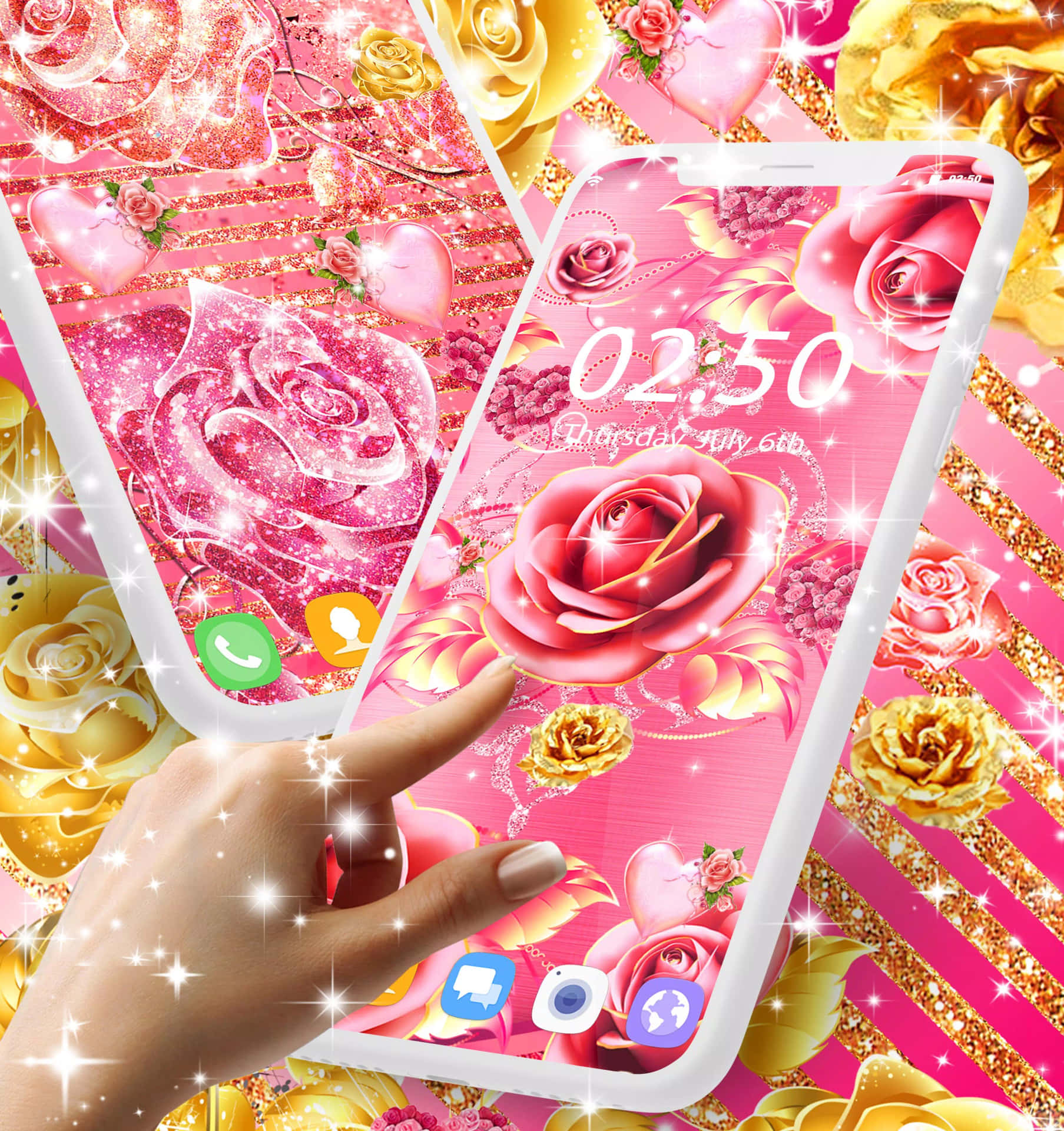 Gedin Arbetsplats En Touch Av Elegans Med Denna Stilrena Rose Gold Desktop Wallpaper