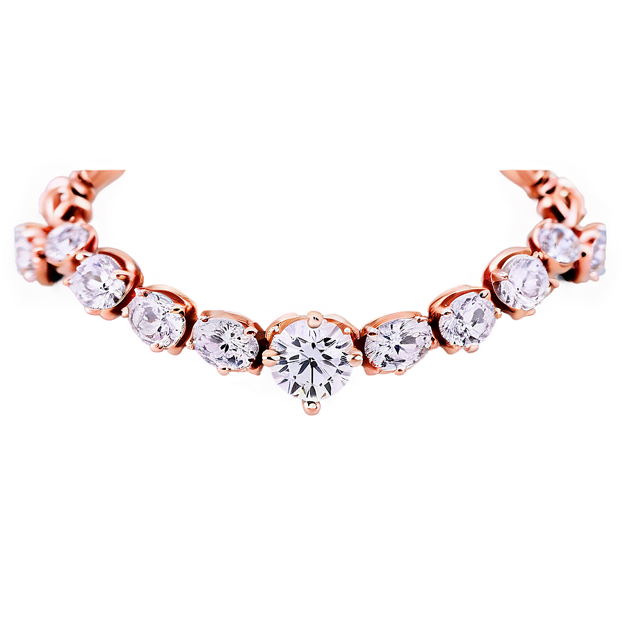 Rose Gold Diamond Necklace Png Qpo PNG