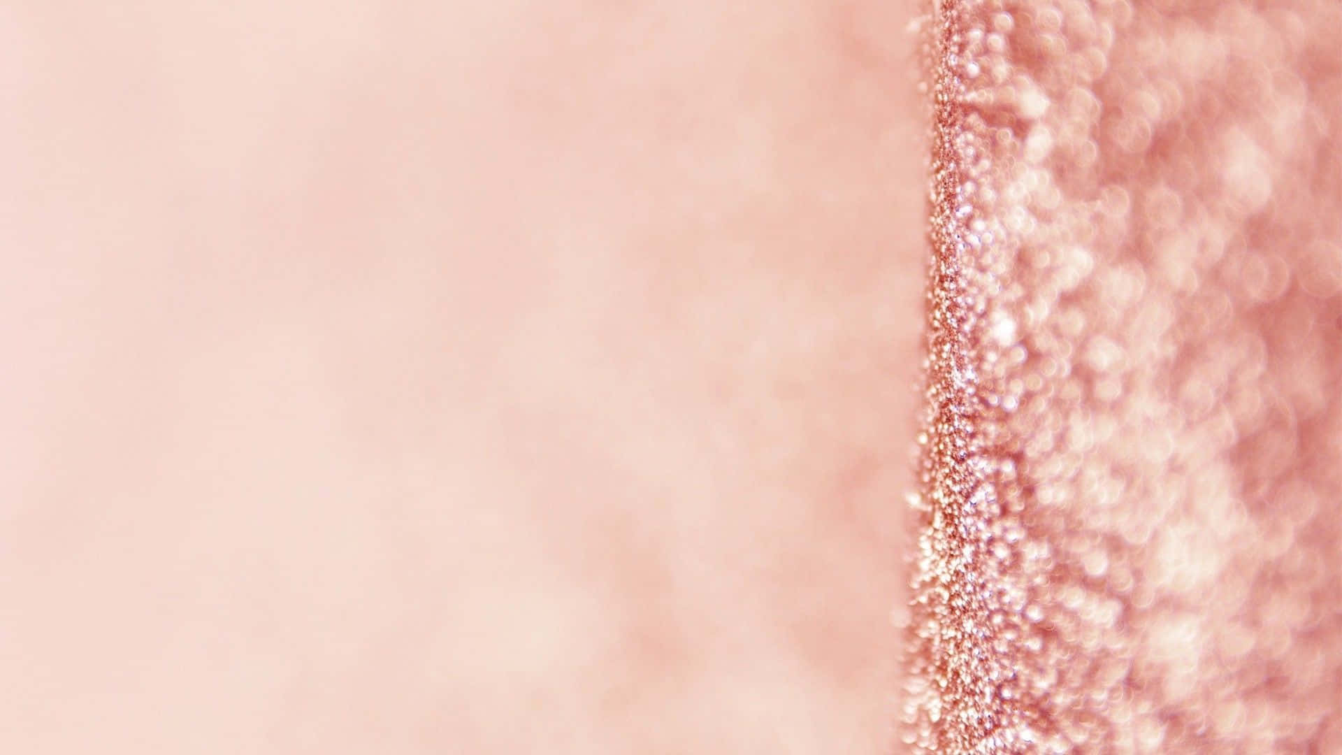 Close Up Shot Rose Gold Glitter Background
