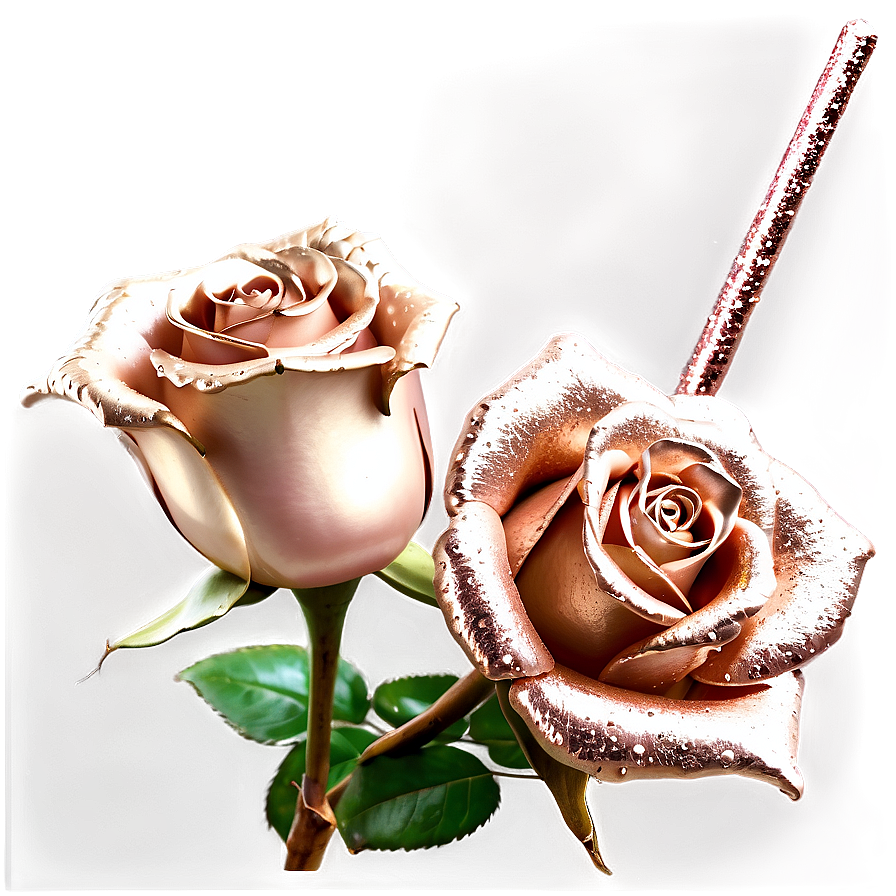 Rose Gold Glitter D PNG