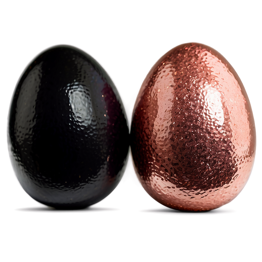 Rose Gold Glitter Easter Eggs Png 06252024 PNG