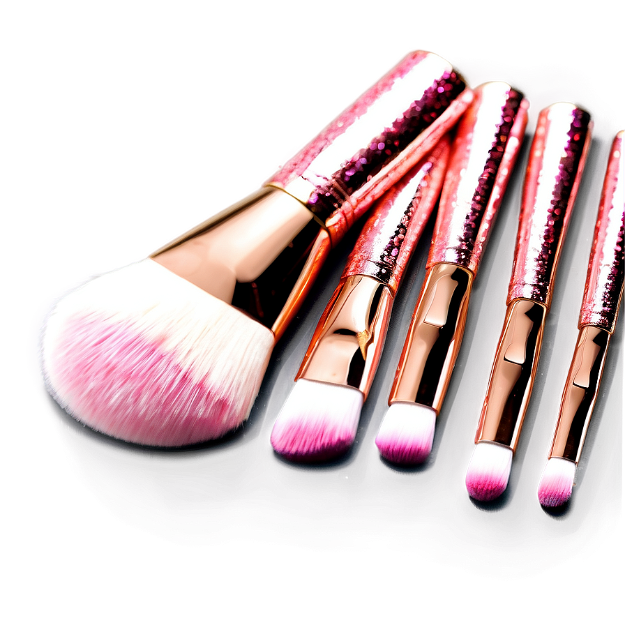 Rose Gold Glitter Makeup Brushes Png 87 PNG