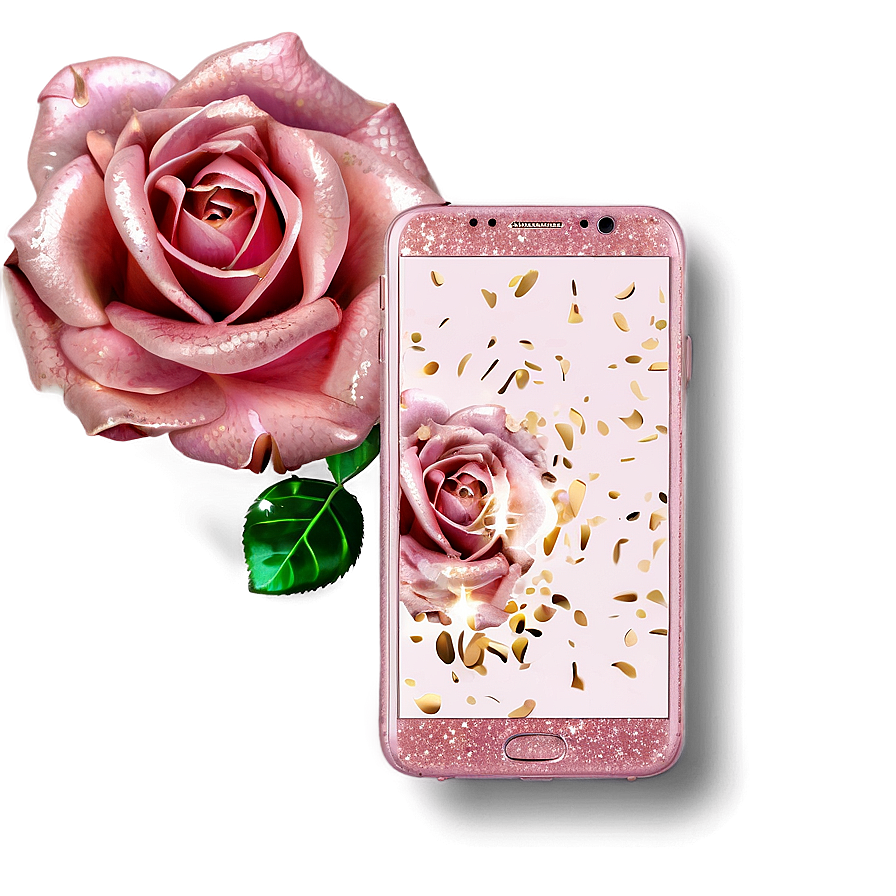 Rose Gold Glitter Smartphone Png 63 PNG