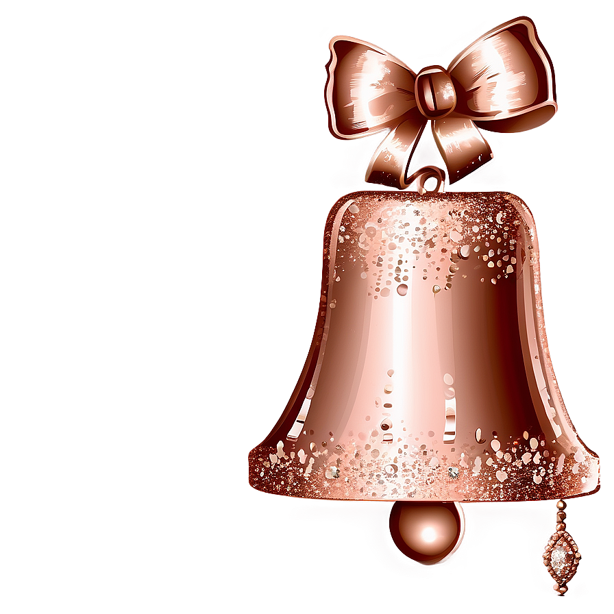 Rose Gold Glitter Wedding Bells Png 88 PNG
