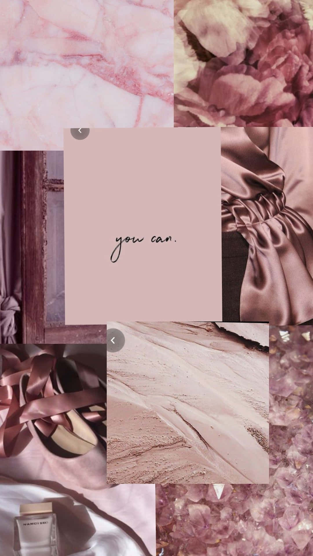 Rose Gold Inspirational Collage Wallpaper