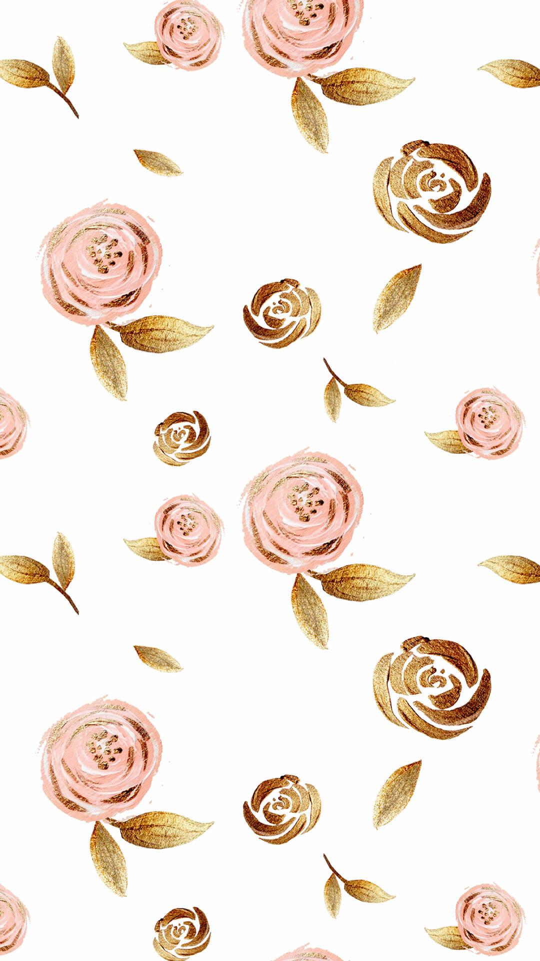 Rose Gold Ipad Flowers And Leaves Picture