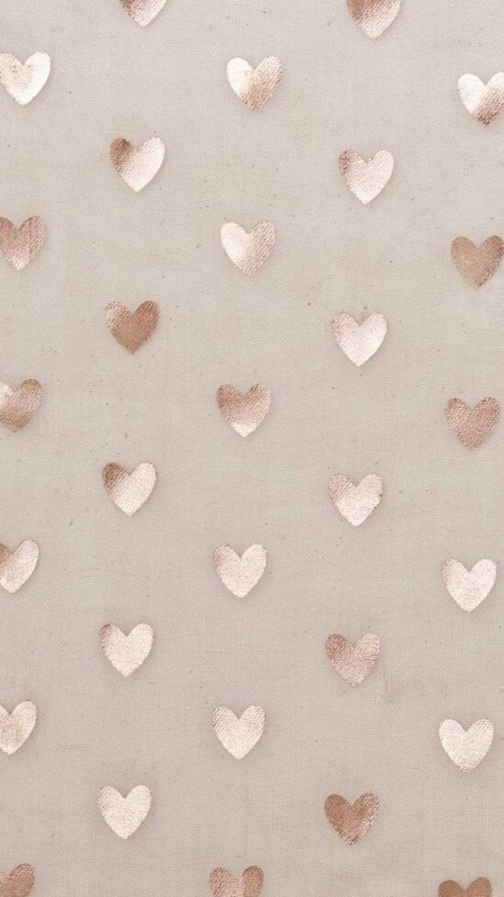 Rose Gold Ipad Hearts Pattern Wallpaper