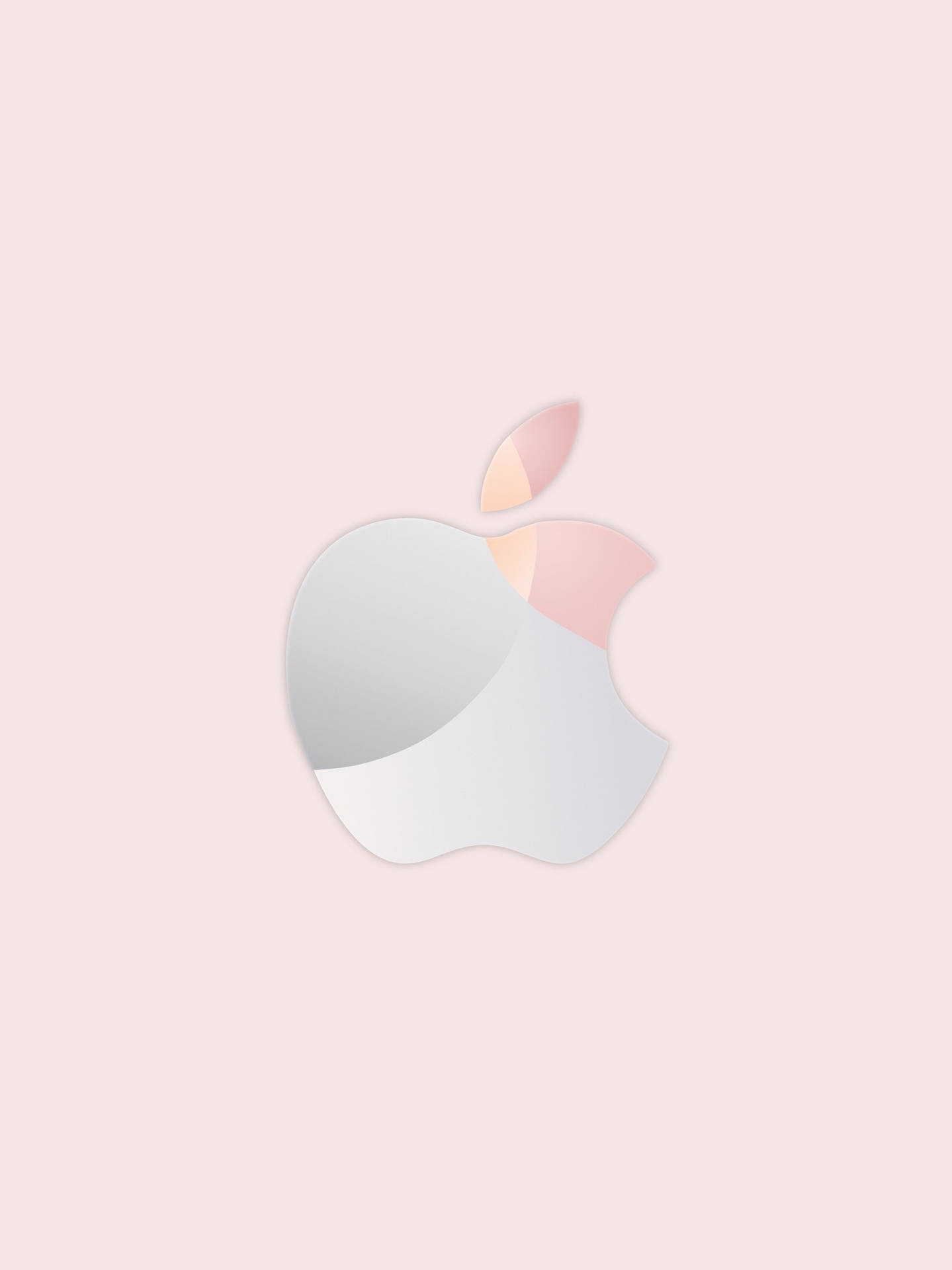 Rose Gold iPad Simple Apple Logo Wallpaper