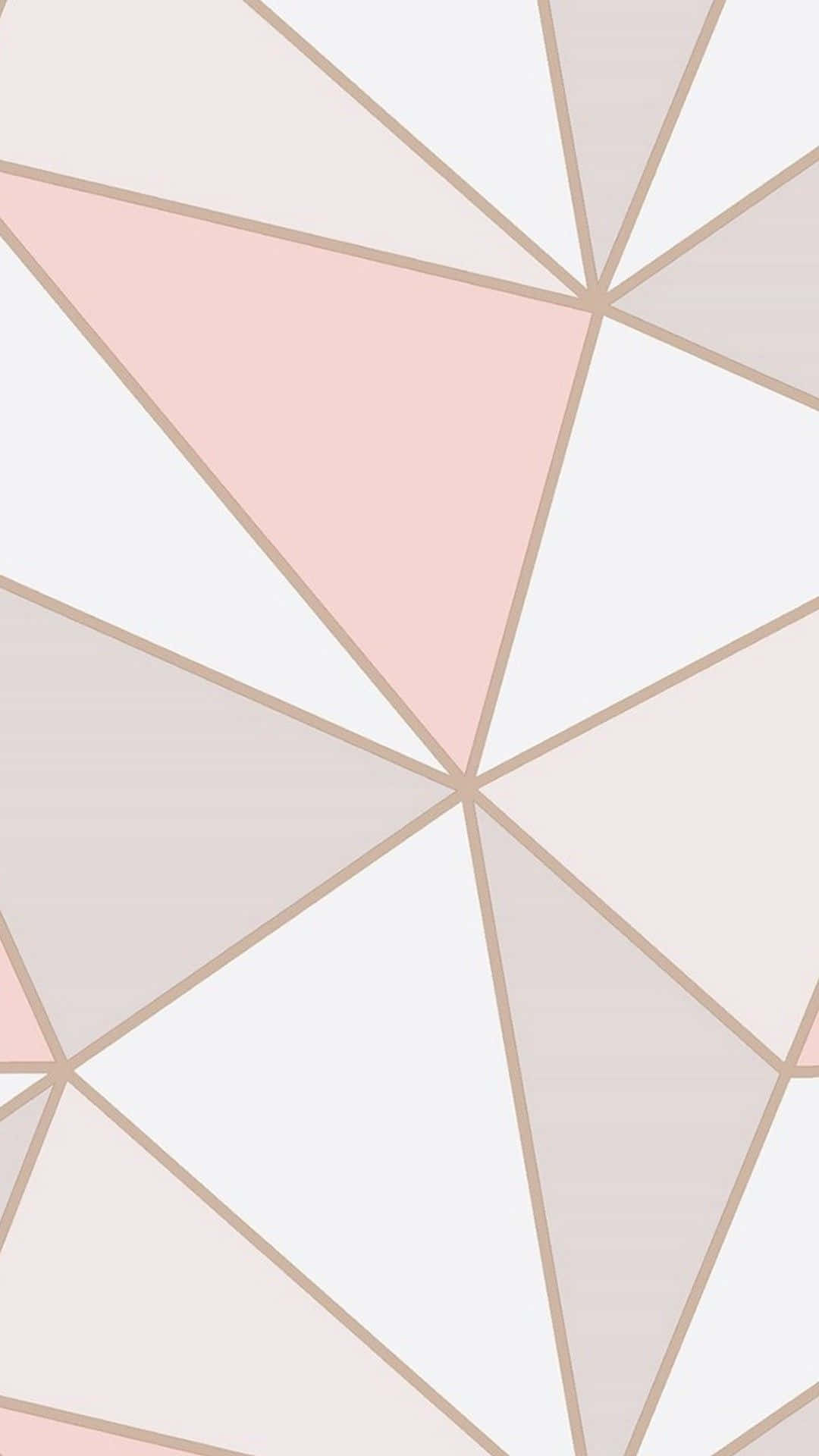 Elegant Rose Gold Geometric iPhone Background