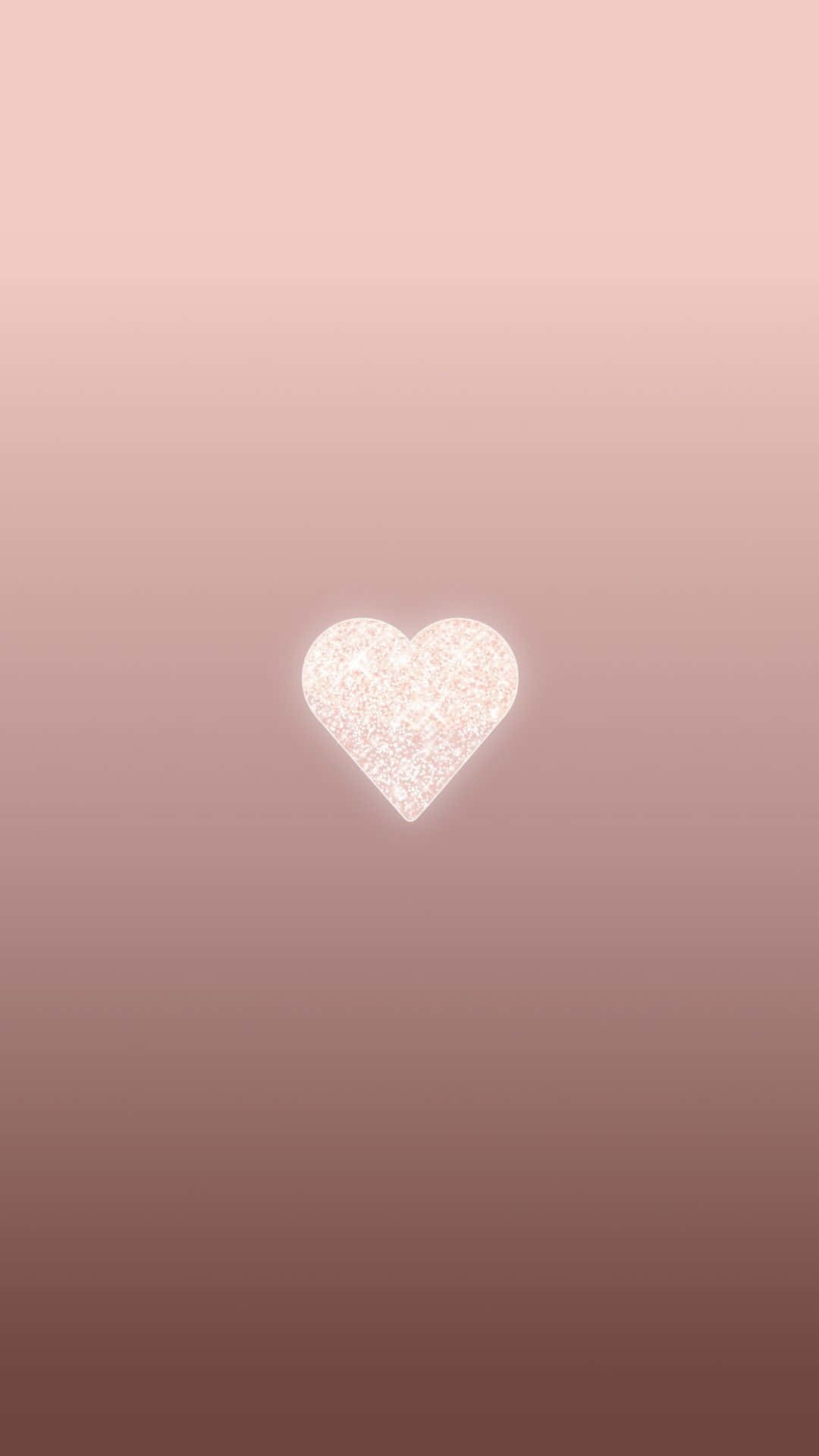 Rose Gold Iphone 5 White Heart Wallpaper
