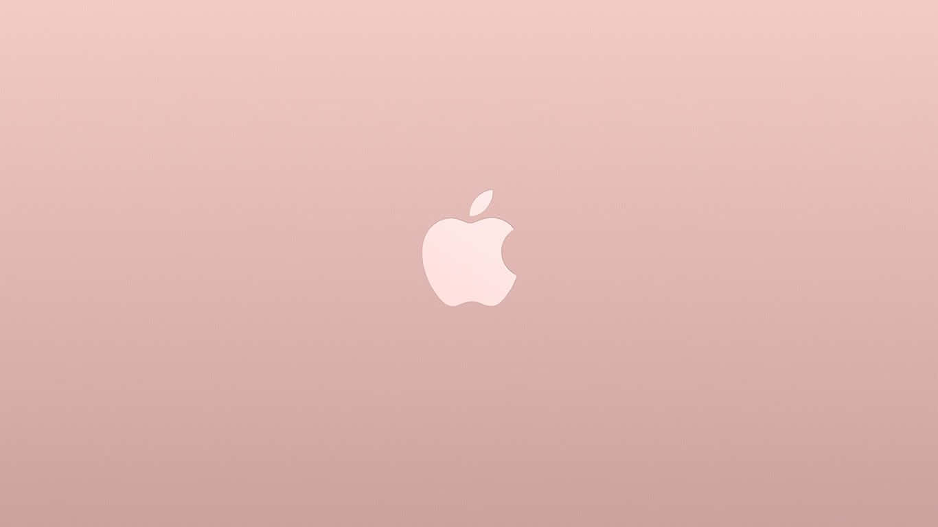 Apple Logo For Rose Gold Laptop Background