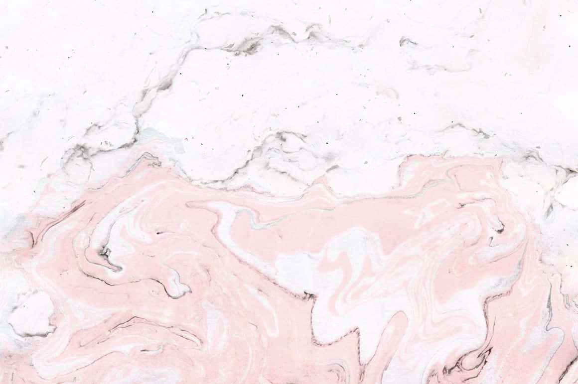 Pink Marble Background With White And Pink Swirls