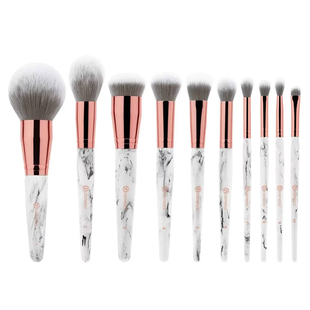 Rose Gold Marble Cosmetic Brushes Wallpaper