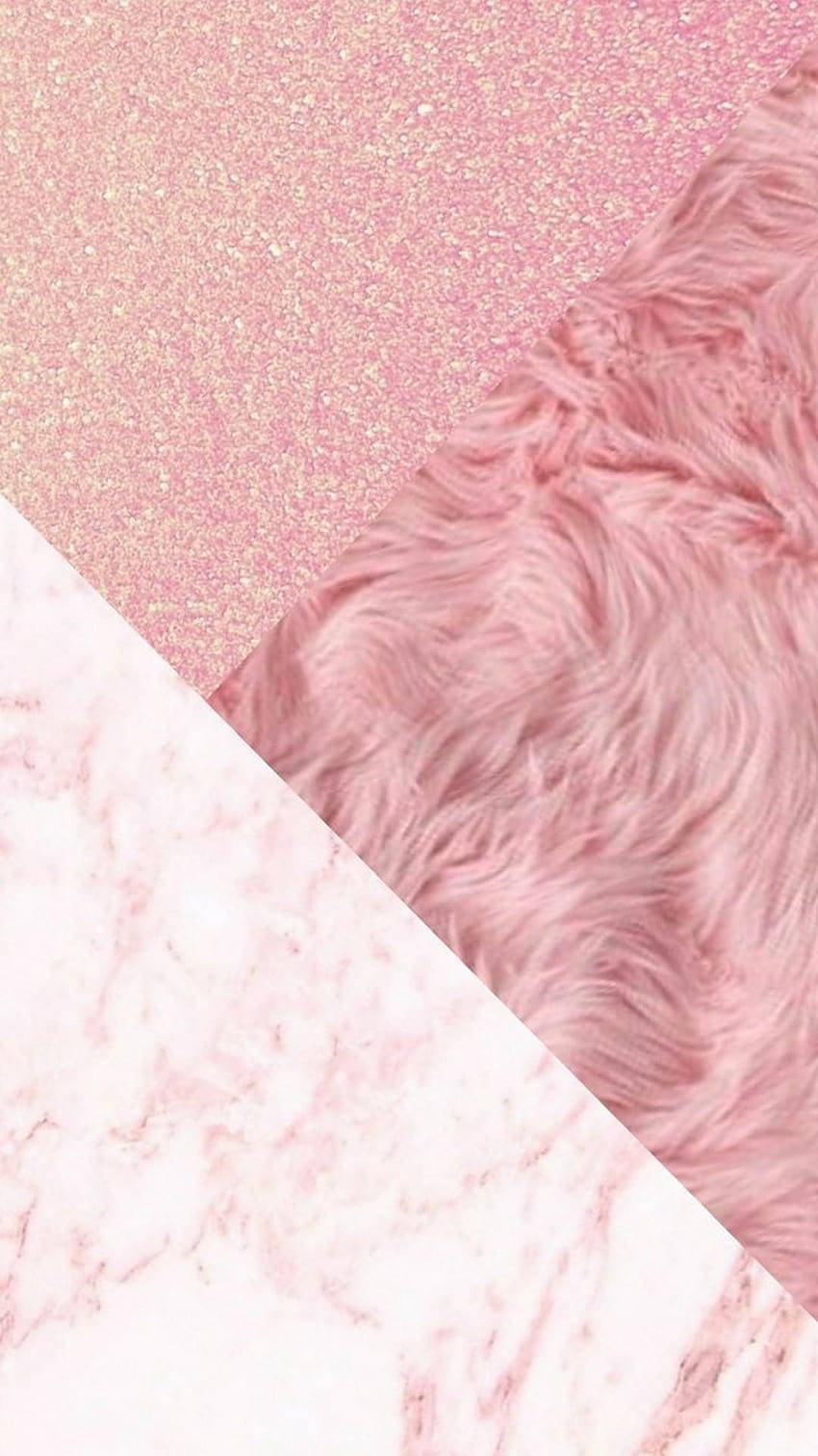 pink marble and pink fur Wallpaper