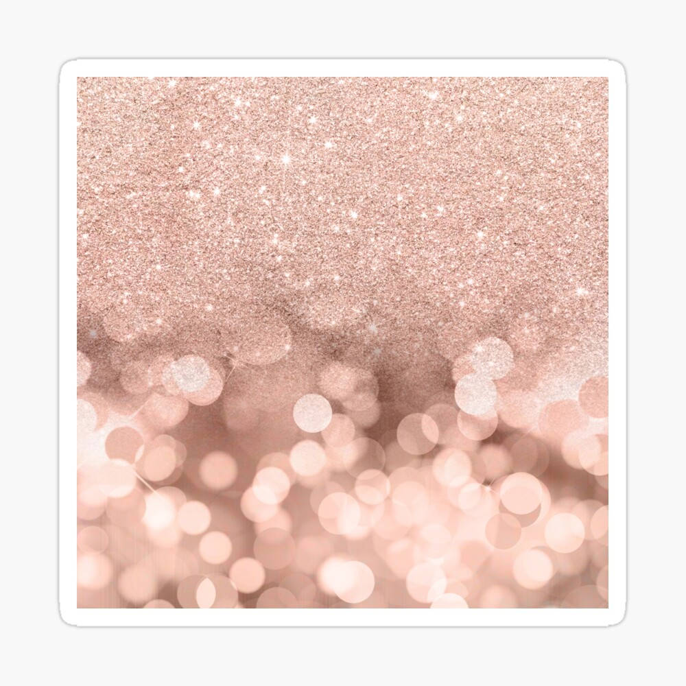 Rose Gold Ombre Glitter And Bokeh Wallpaper