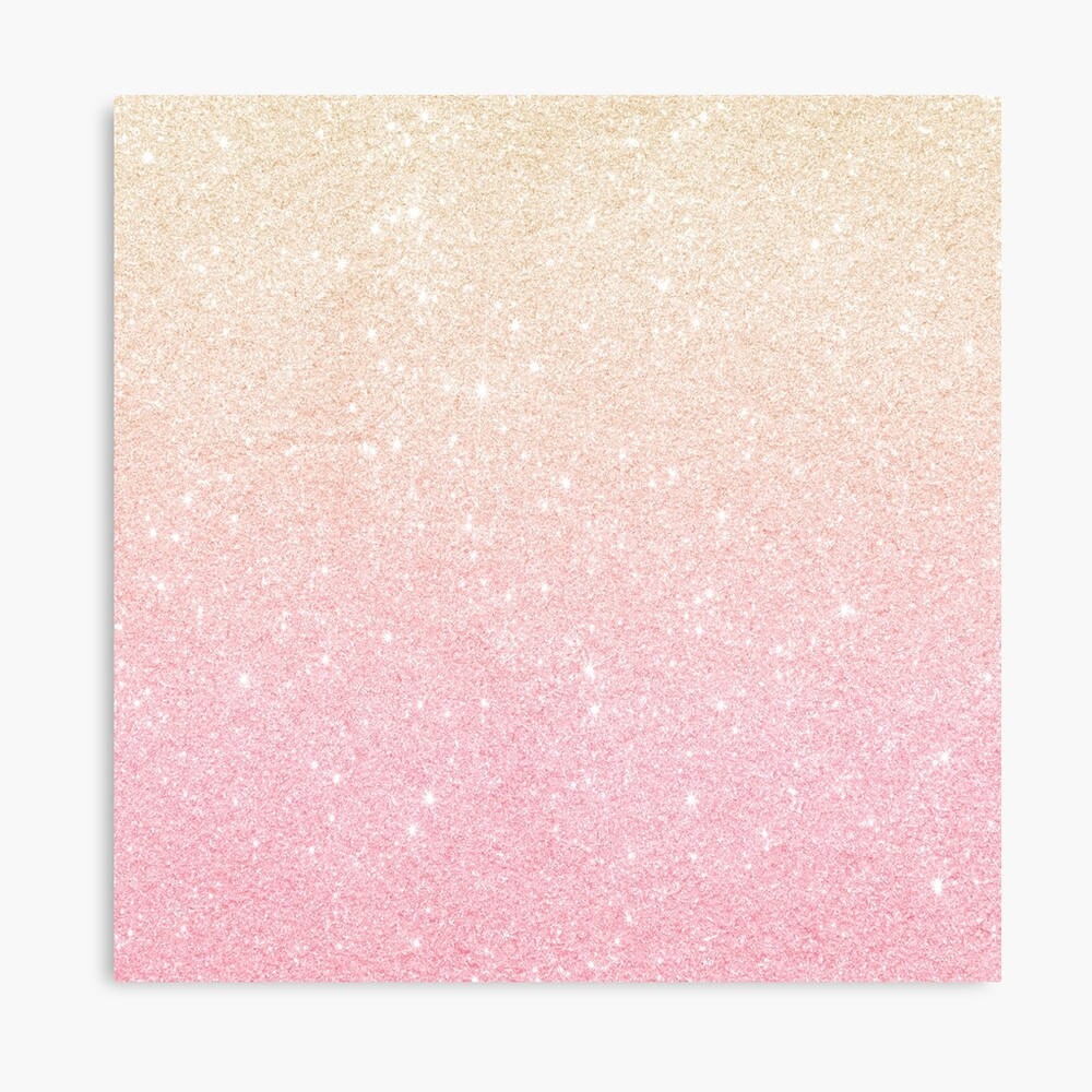 Rosaguldombre Glitter Lærred Wallpaper