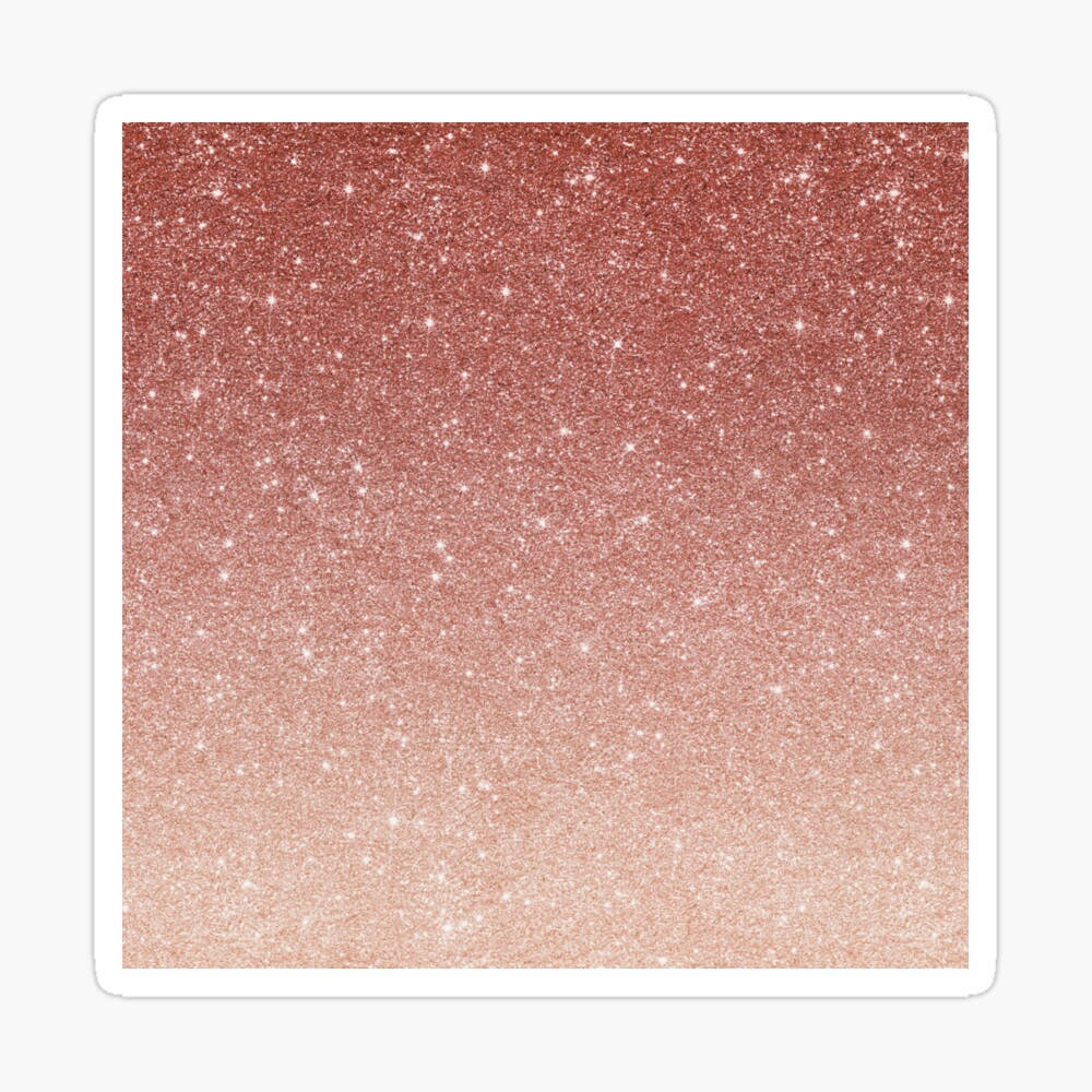 Rose Gold Ombre Glitter Photo Wallpaper