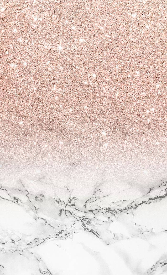 En pink glitter baggrund med stjerner på det. Wallpaper