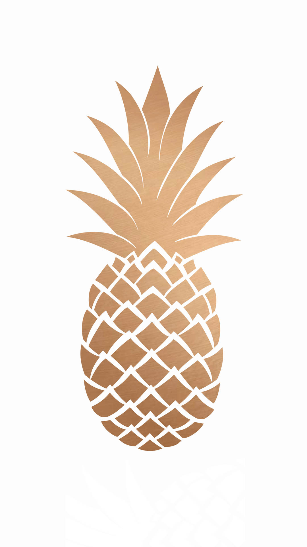 Rose Gold Pineapple Illustration Wallpaper