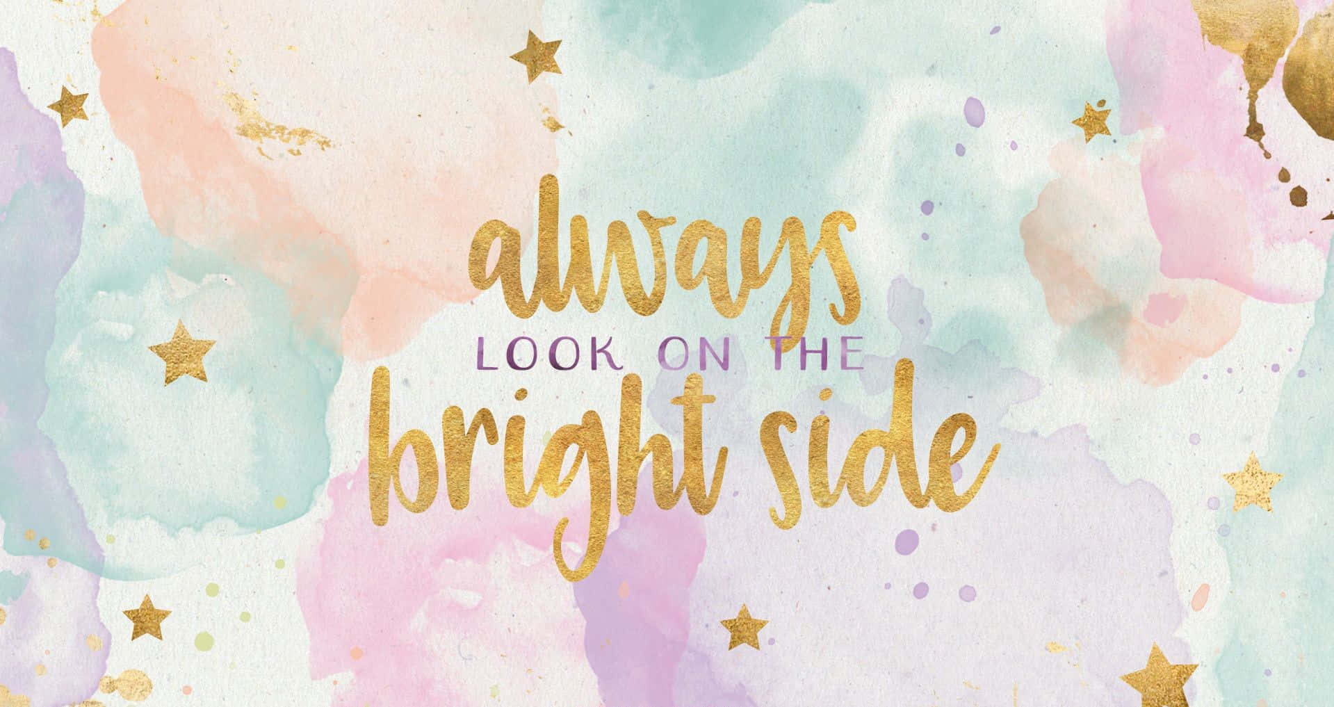 Rose Gold Quotes Bright Wallpaper