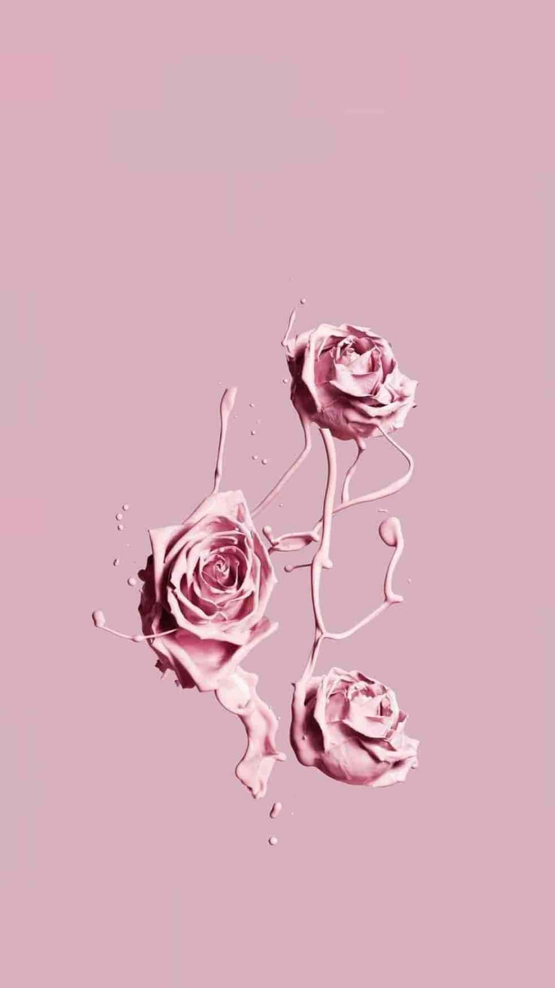 Rose Gold Roses Aesthetic Wallpaper.jpg Wallpaper