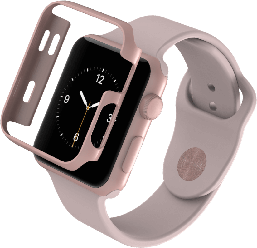 Rose Gold Smartwatchwith Sport Band PNG