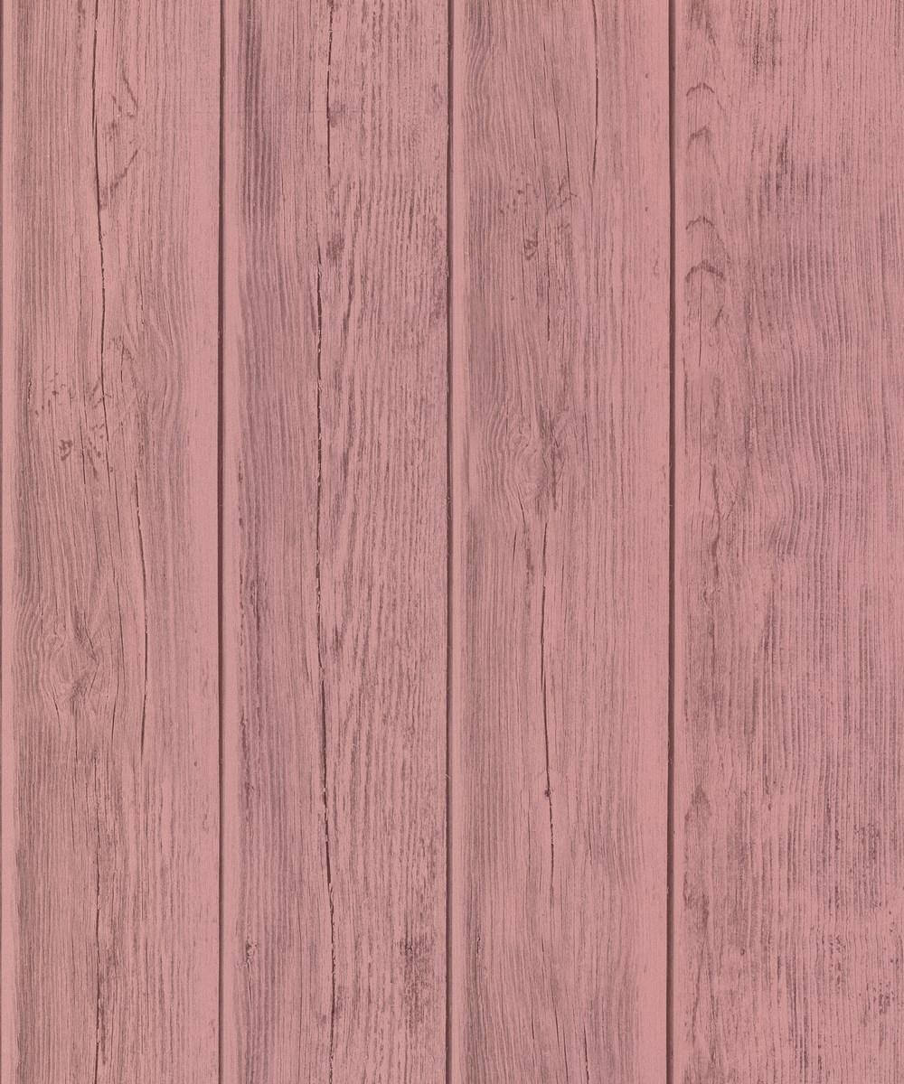 Soft rose gold backdrop against a beautiful wood plank wall Wallpaper