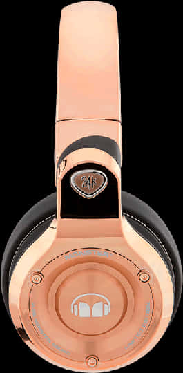 Rose Gold24 K Headphones PNG
