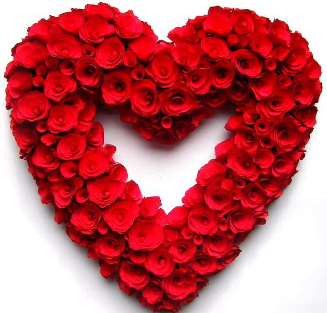 Romantic Rose Heart Wallpaper Wallpaper