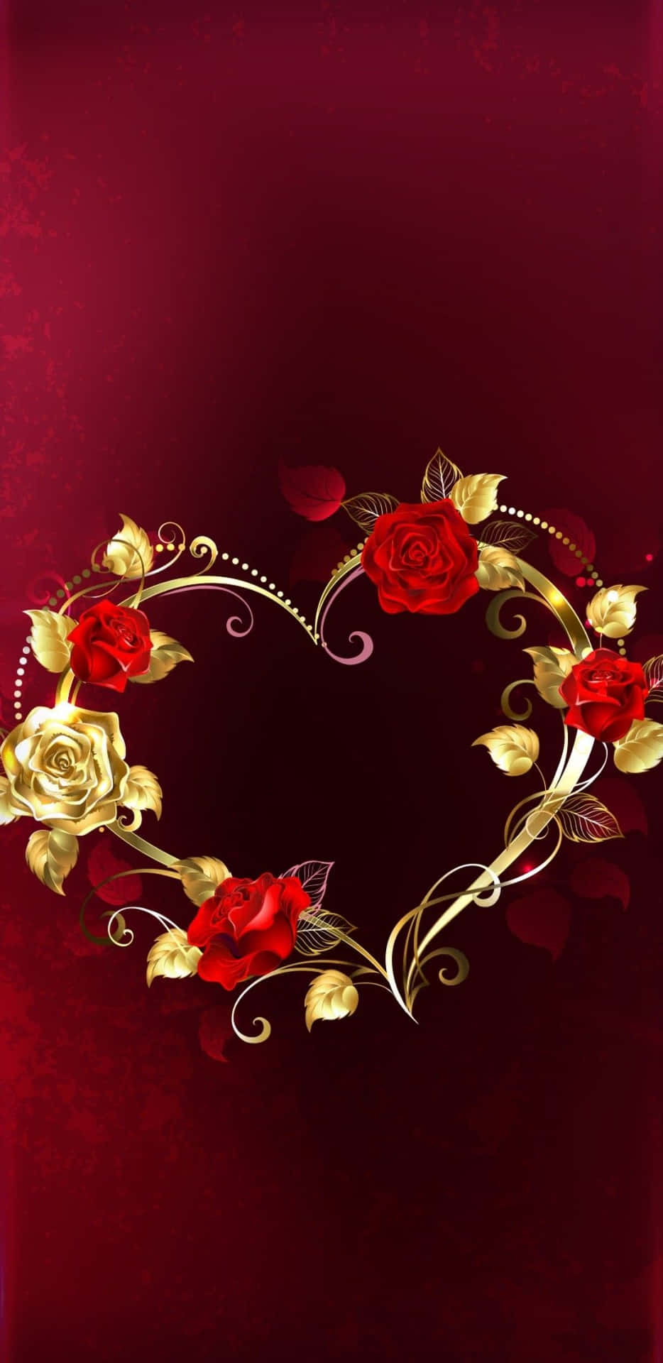 Enchanting Rose Heart Wallpaper