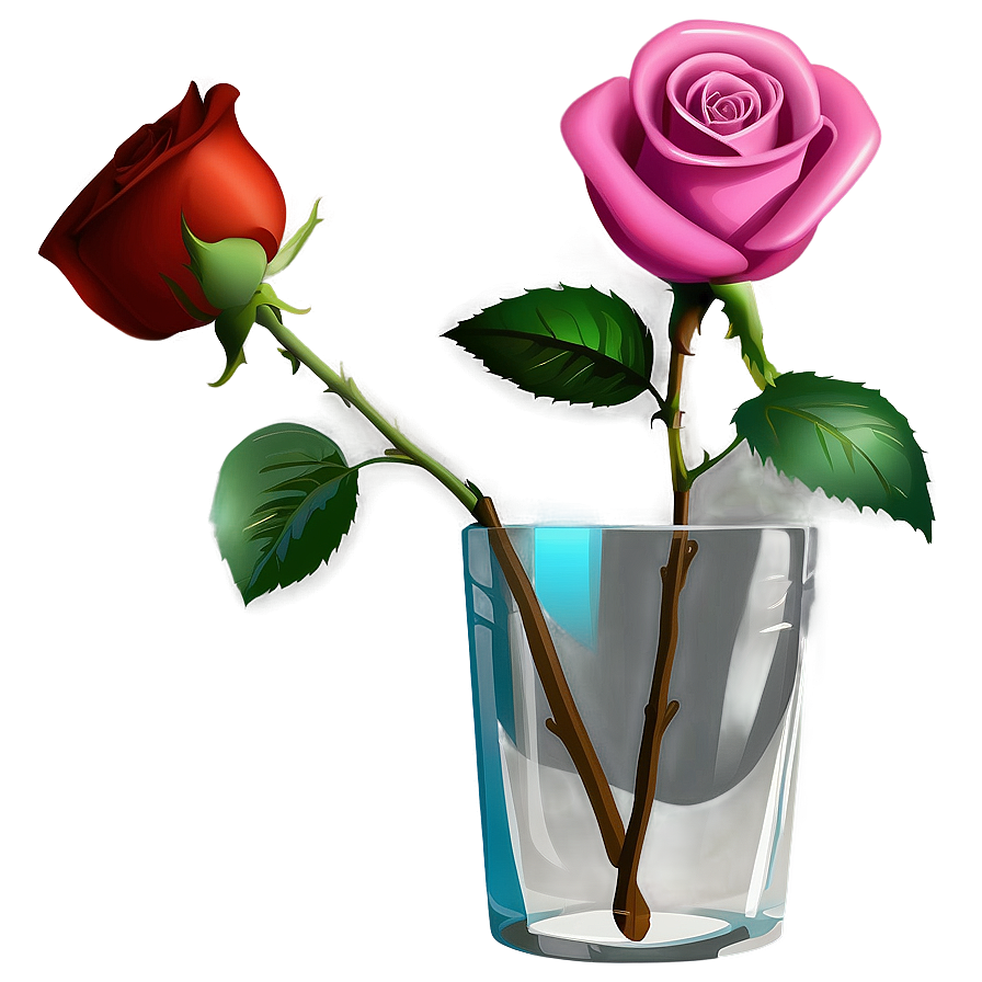 Rose In Vase Clipart Png 06272024 PNG