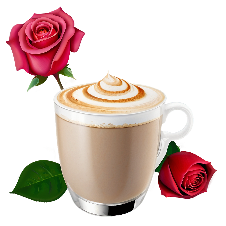 Rose Latte Floral Png Ein8 PNG