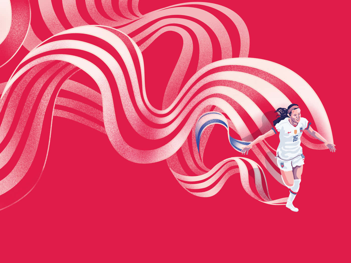 Rose Lavelle Soccer Dynamic Illustration Wallpaper