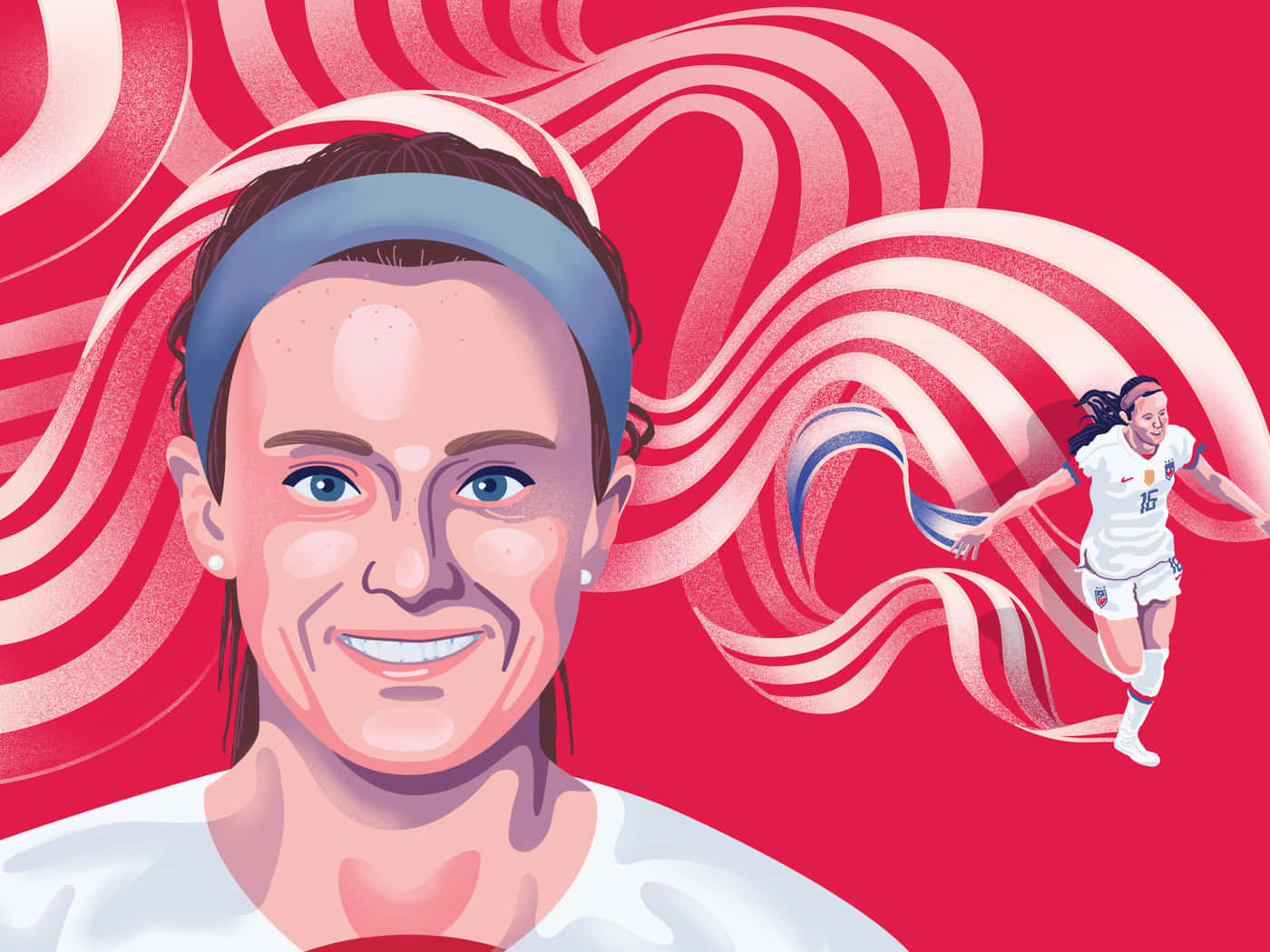 Rose Lavelle Soccer Illustration Wallpaper