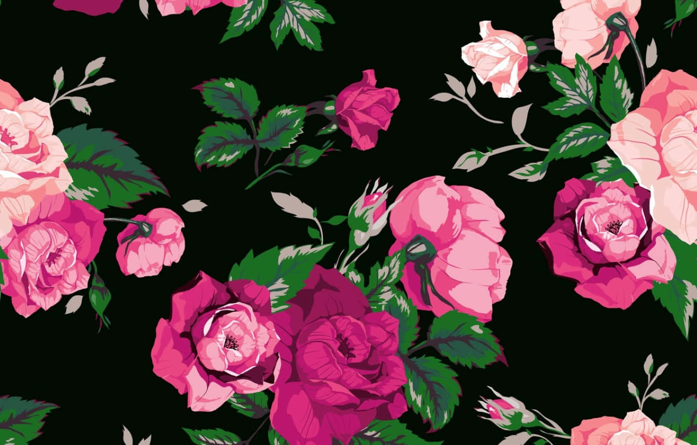 Beautiful Seamless Rose Pattern Wallpaper Wallpaper