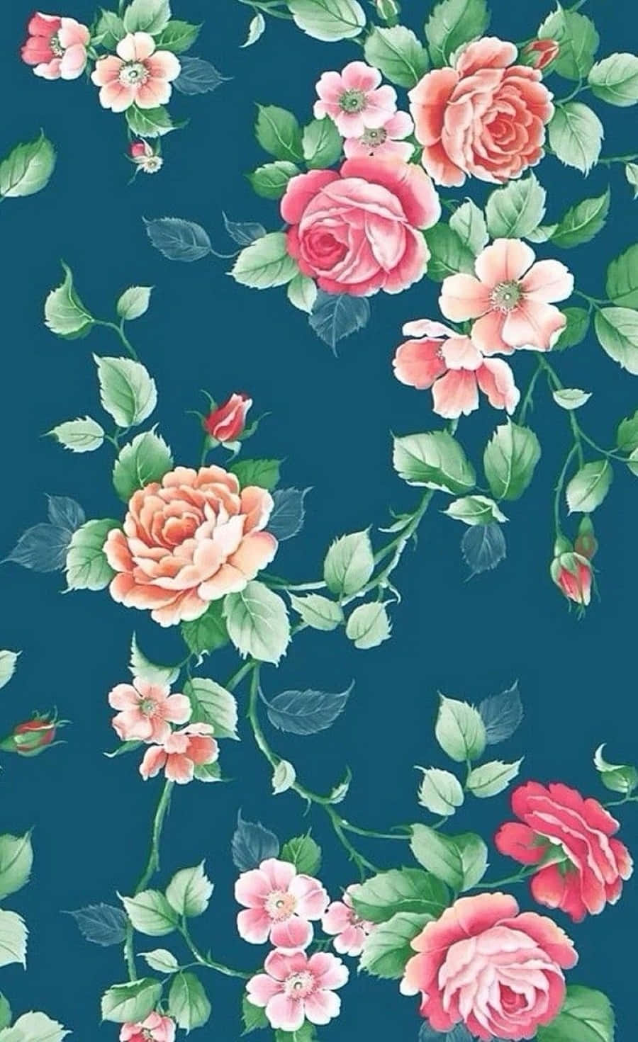 Beautiful Rose Pattern Wallpaper Wallpaper