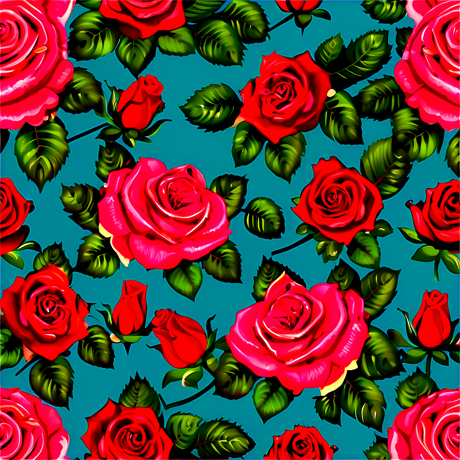 Rose Pattern Clipart Png 06272024 PNG