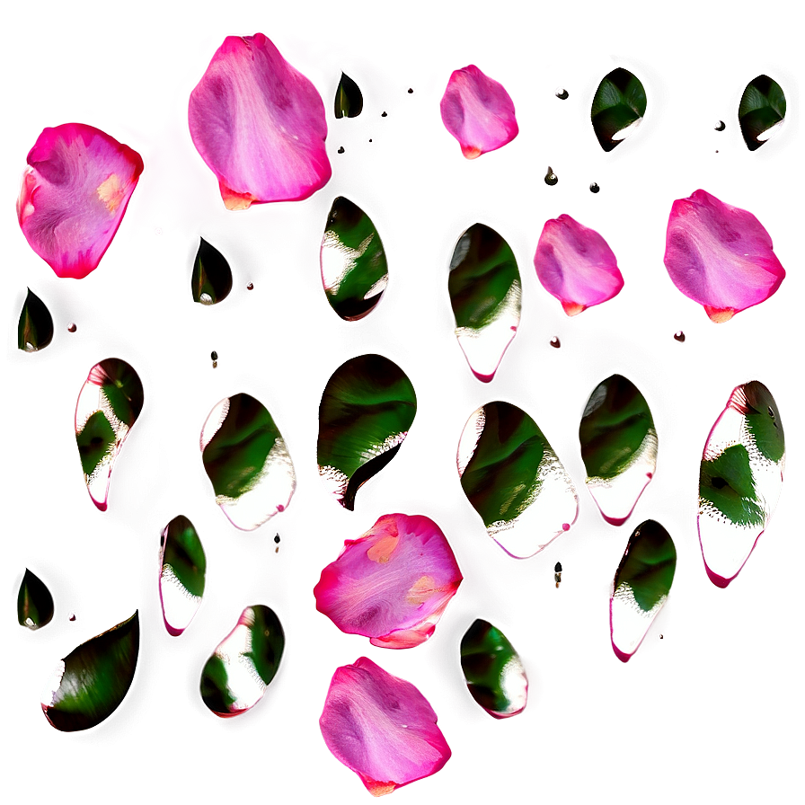 Rose Petals Falling Pattern Png 06262024 PNG