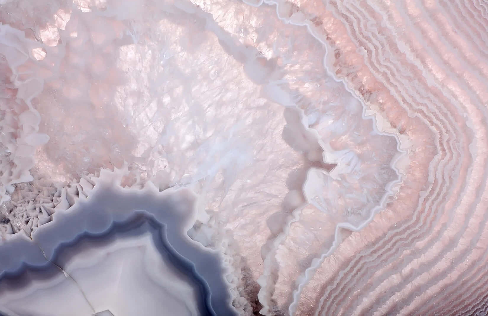 Rose Quartz Geode Patterns Wallpaper