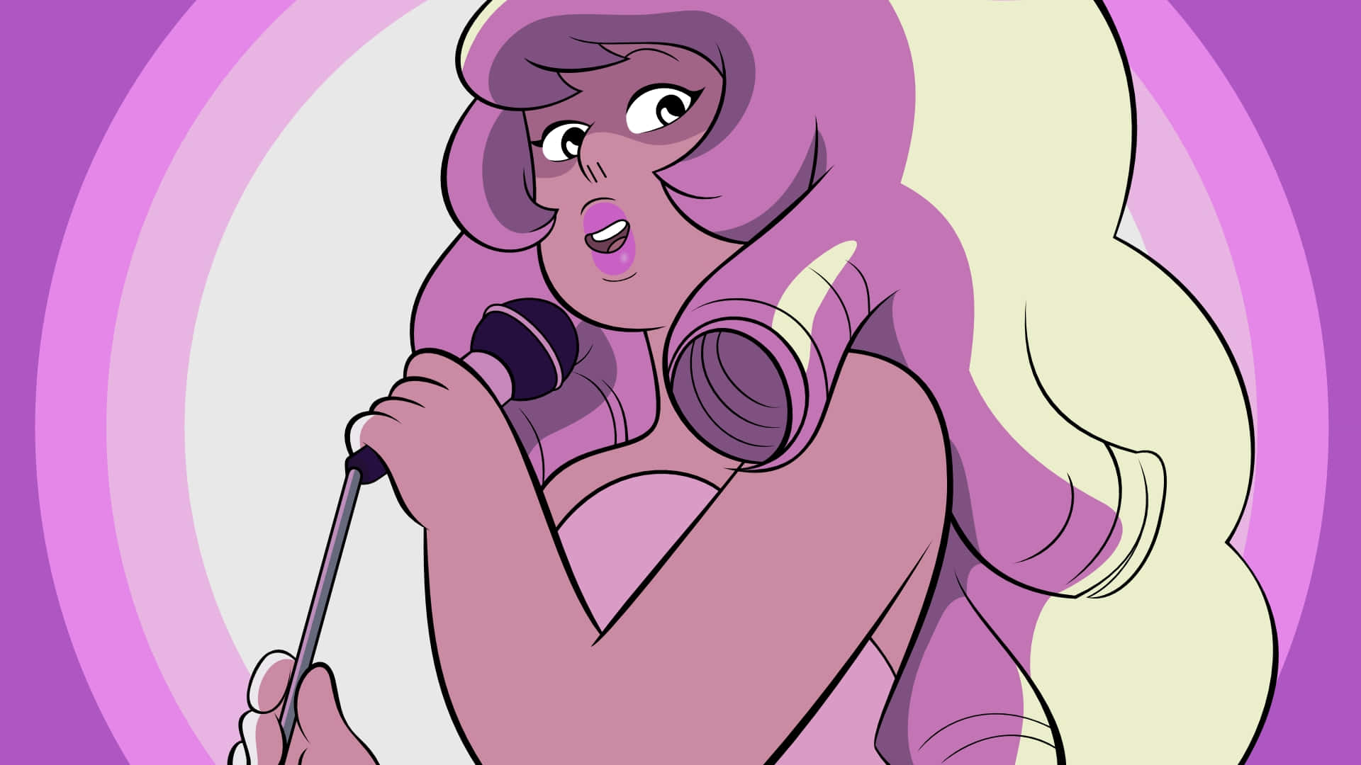 Rose Quartz Singing Cartoon Character Wallpaper