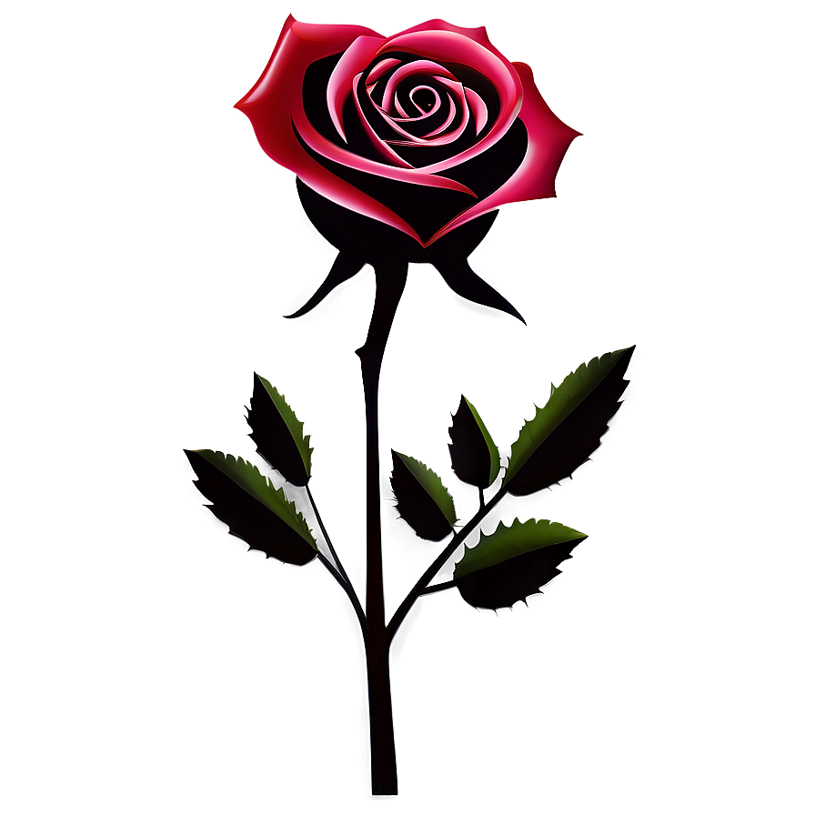 Rose Silhouette Clipart Png Tbx88 PNG